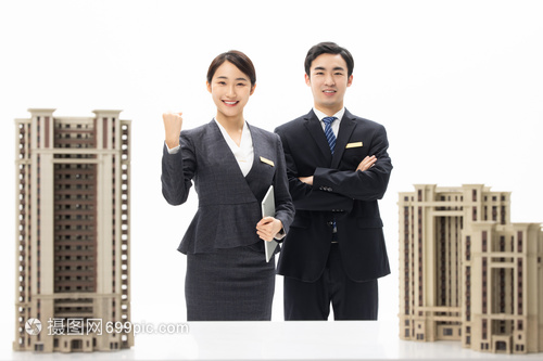 房产中介比加油手势